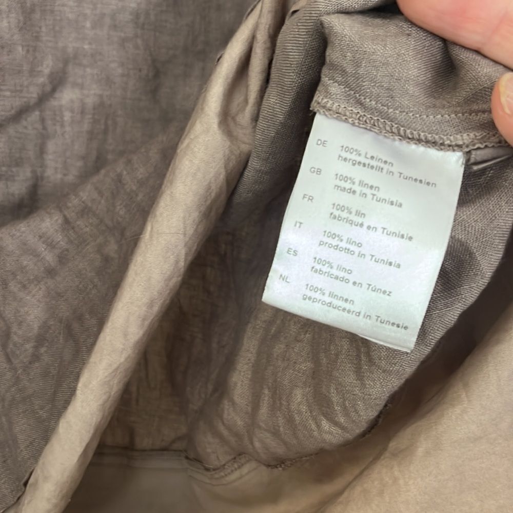 Elemente Clemente 3/4 sleeve V-neck linen blouse Size small - Picture 5 of 6